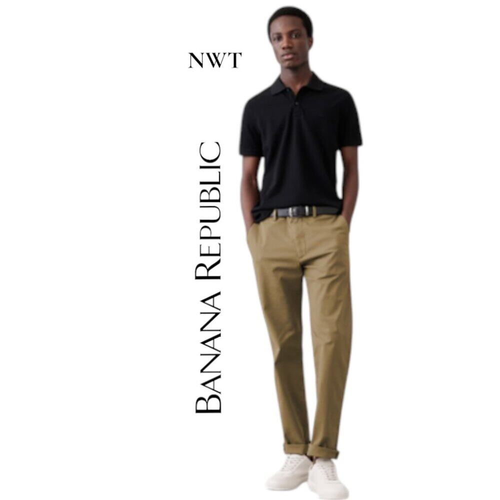 NWT Banana Republic Lived in Chino Straight Fit Pants Size 29 x 30 Khaki